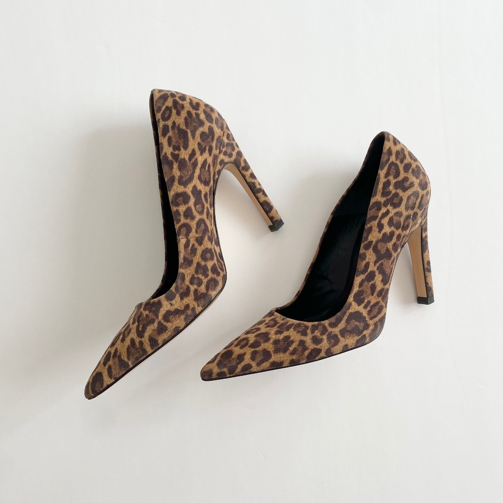 Good American leopard pumps